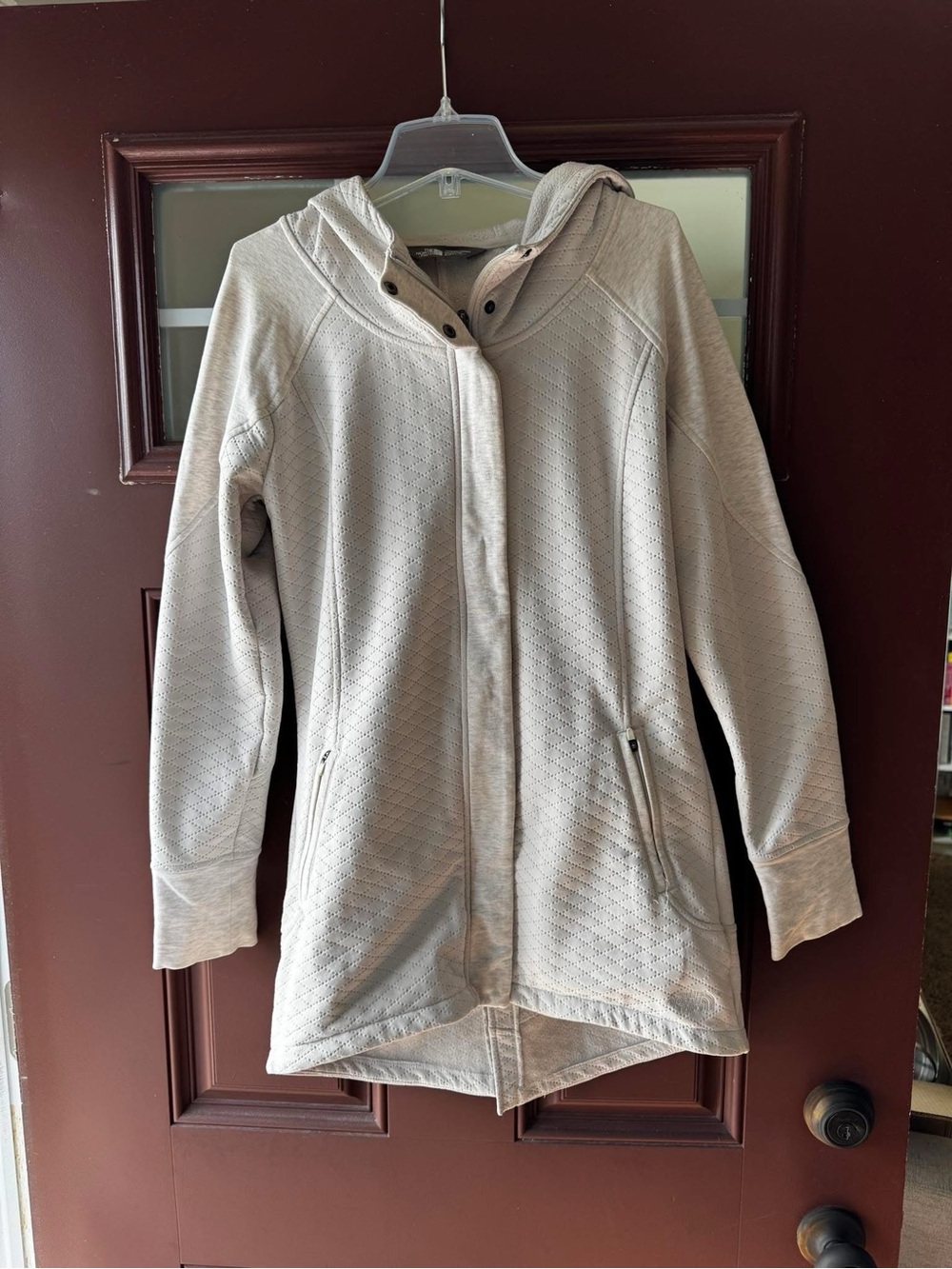 The North Face Women's Light Beige Hooded Utility Jacket